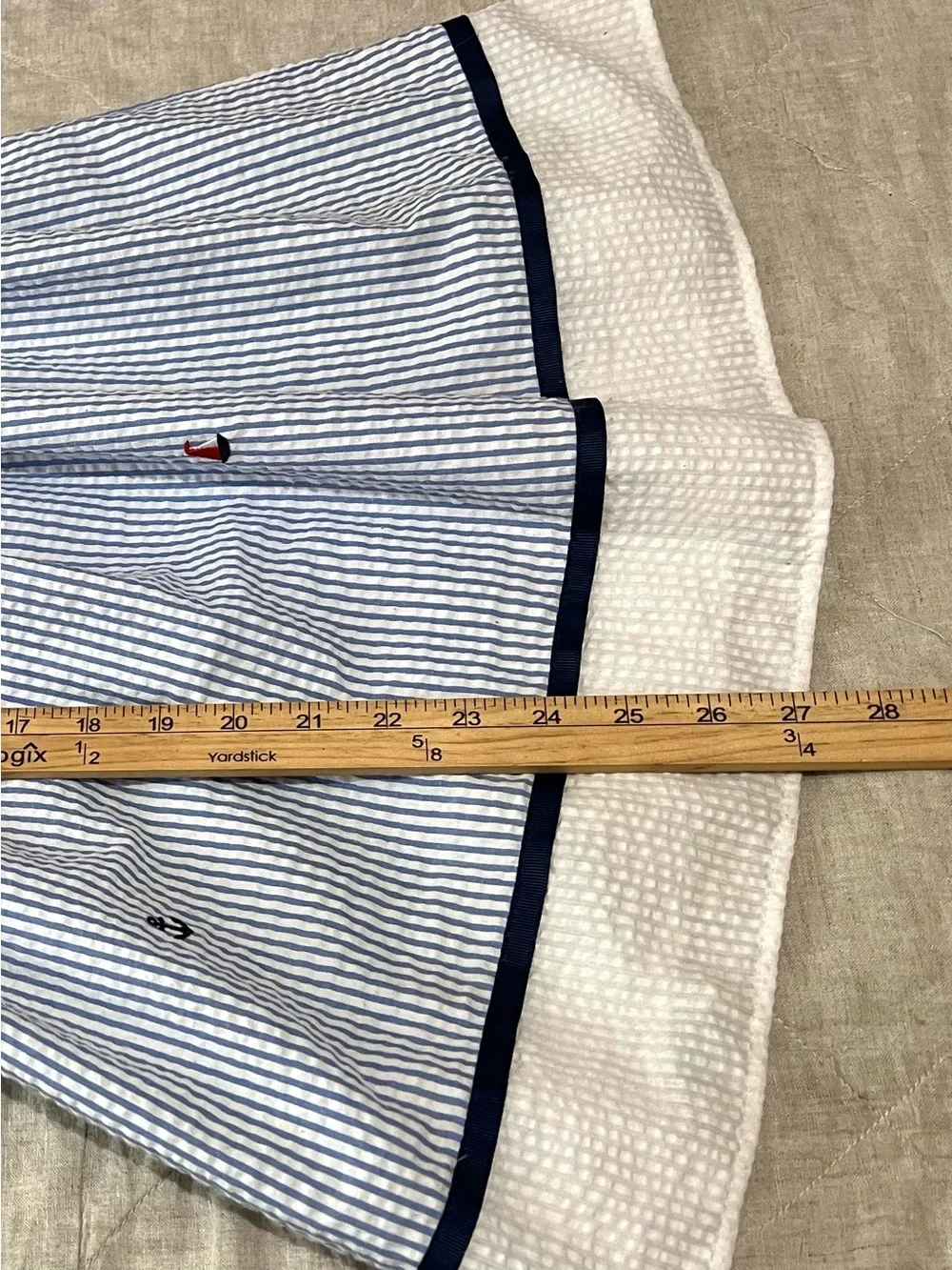 Rare Editions Seersucker Dress Nautical Sailor Sleeveless Girls 4-6X